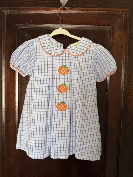 Pumpkin Applique Dress - 3T - Picture 1 of 3